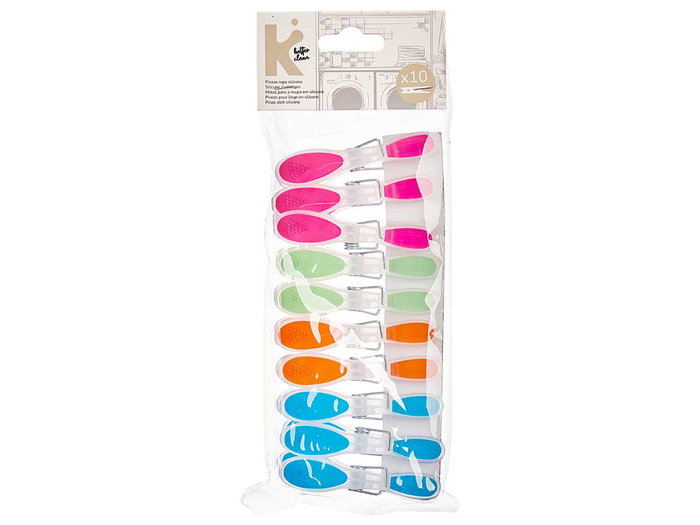 Arte Regal Set 10 Pinzas de Silicona para Cocina, Utensilios con Clips Antideslizantes, Ideal para Repostería, Colores Surtidos, Set de Cocina con Medidas 9.5 x 4.5 x 24 cm (Set de 24)