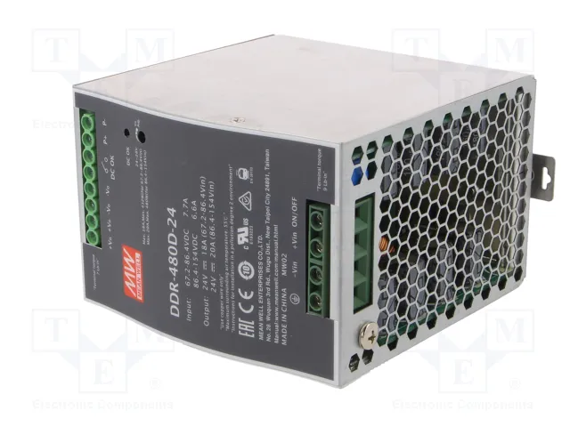 MEAN WELL DDR-480D-24 Convertidor DC/DC 480W 24V DC