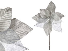 KRIST+ Flor de Tela Navidad 30cm Plata