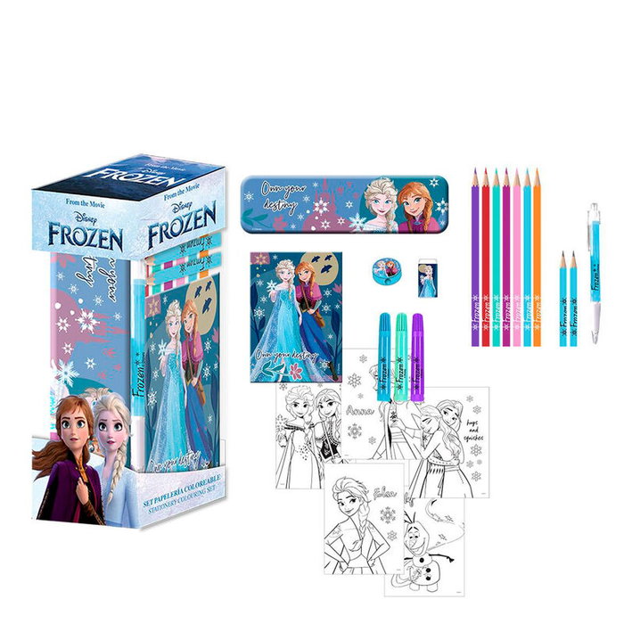 Cerdá Set Papelería Coloreable Frozen Disney Azul