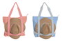 DKD Home Decor Set de 2 Bolsos en Poliéster y Algodón Surtidos