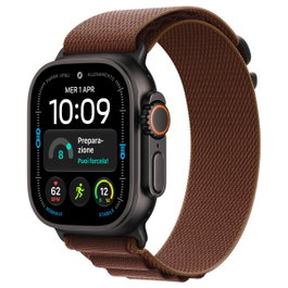Apple Watch Ultra 4 GPS + Cellular 49mm Black Titanium Case con Alpine Loop Burgundy - L