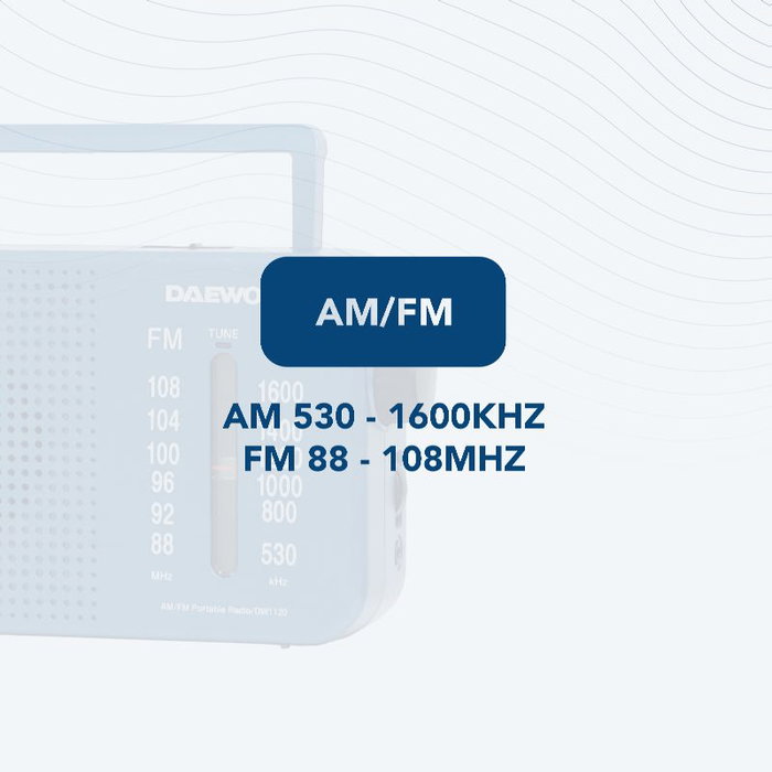 Daewoo Radio Portátil DW1120 Azul