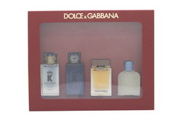 Dolce & Gabbana Set de Miniaturas para Hombre con K EDP, K EDT, The One EDP y Light Blue EDT de 5ml