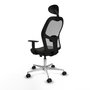 PIQUERAS Y CRESPO Silla de oficina Jorquera con mecanismo Sincro/Traslack, Negro/Gris