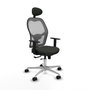 PIQUERAS Y CRESPO Silla de oficina Jorquera con mecanismo Sincro/Traslack, Negro/Gris