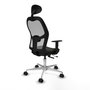 PIQUERAS Y CRESPO Silla de oficina Jorquera con mecanismo Sincro/Traslack, Negro/Gris