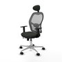 PIQUERAS Y CRESPO Silla de oficina Jorquera con mecanismo Sincro/Traslack, Negro/Gris