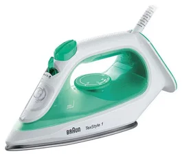 Braun TexStyle 1 SI 1040.GR Plancha de Vapor 2000W Suela Cerámica Golpe de Vapor 120 g/min Blanco-Verde