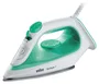 Braun TexStyle 1 SI 1040.GR Plancha de Vapor 2000W Suela Cerámica Golpe de Vapor 120 g/min Blanco-Verde