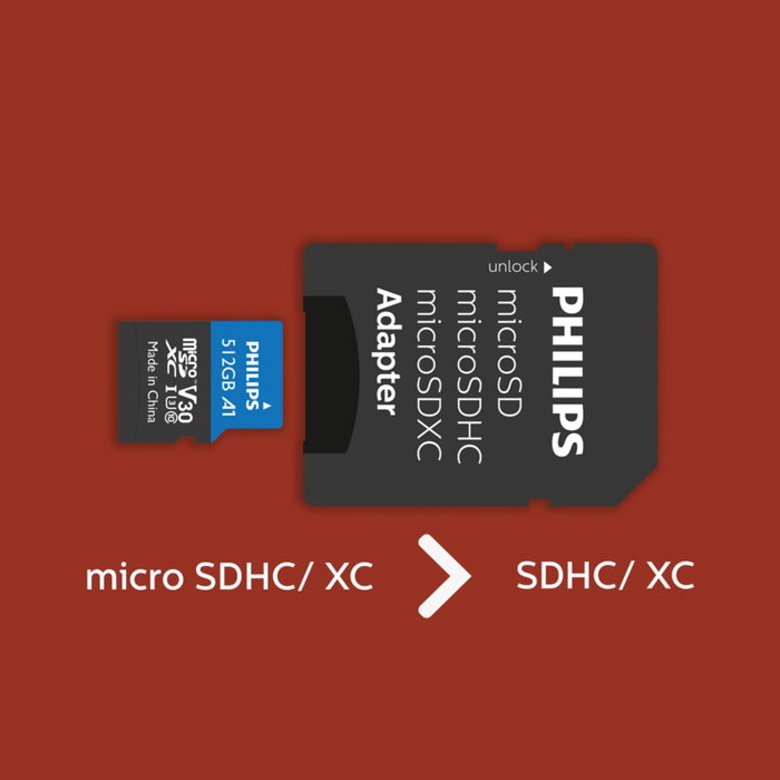 Philips Tarjeta MicroSDXC de 512 GB con Adaptador Philips Tarjeta MicroSDXC de 512 GB con Adaptador