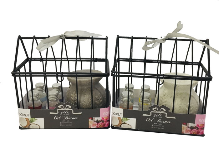 DKD Home Decor Set de 5 Quemadores de Aceites Esenciales de Metal con Diseño de Casa DKD Home Decor Set de 5 Quemadores de Aceites Esenciales de Metal con Diseño de Casa