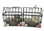 DKD Home Decor Set de 5 Quemadores de Aceites Esenciales de Metal con Diseño de Casa