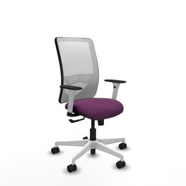 PIQUERAS Y CRESPO Silla de oficina Zulema Morada con Malla Blanca