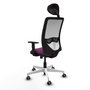 PIQUERAS Y CRESPO Silla de oficina Zulema Morada y Blanca con Mecanismo Sincro
