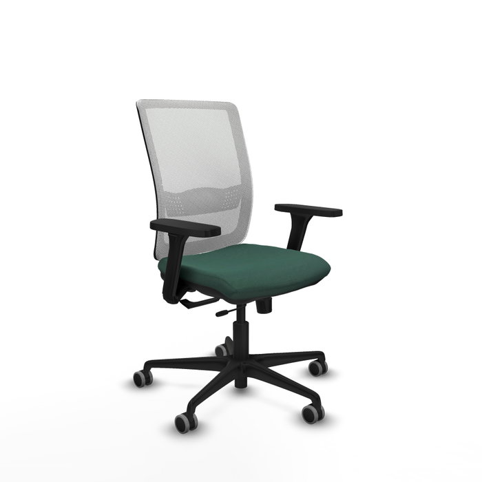 PIQUERAS Y CRESPO Silla de oficina Haches con mecanismo Sincro/Traslack, Verde botella y Blanco PIQUERAS Y CRESPO Silla de oficina Haches con mecanismo Sincro/Traslack, Verde botella y Blanco