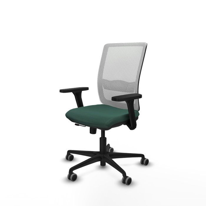 PIQUERAS Y CRESPO Silla de oficina Haches con mecanismo Sincro/Traslack, Verde botella y Blanco PIQUERAS Y CRESPO Silla de oficina Haches con mecanismo Sincro/Traslack, Verde botella y Blanco