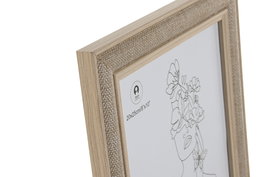 DKD Home Decor Marco Foto 20X25 Basicos Natural MDF Lino 26 x 1.8 x 31 cm (4 Unidades)