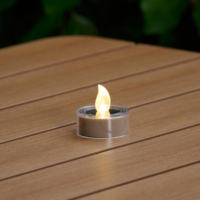 Outfit - Juego de 4 Velas LED Solares para Exterior Decorativas con Panel Policristalino y Protección IP44