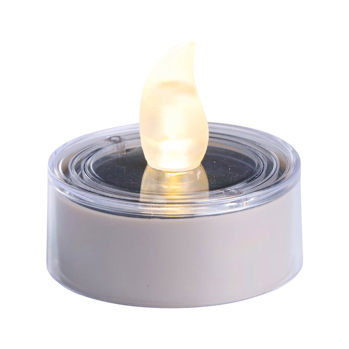 Outfit - Juego de 4 Velas LED Solares para Exterior Decorativas con Panel Policristalino y Protección IP44