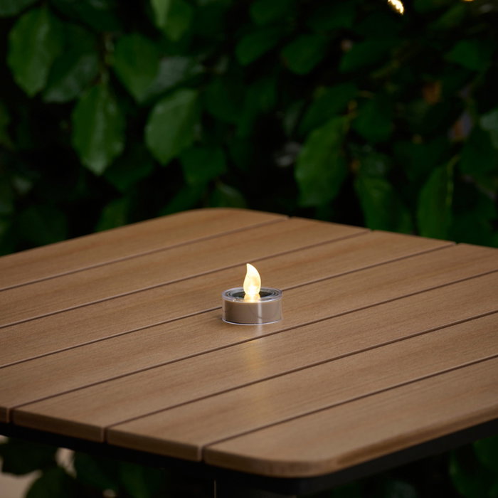 Outfit - Juego de 4 Velas LED Solares para Exterior Decorativas con Panel Policristalino y Protección IP44