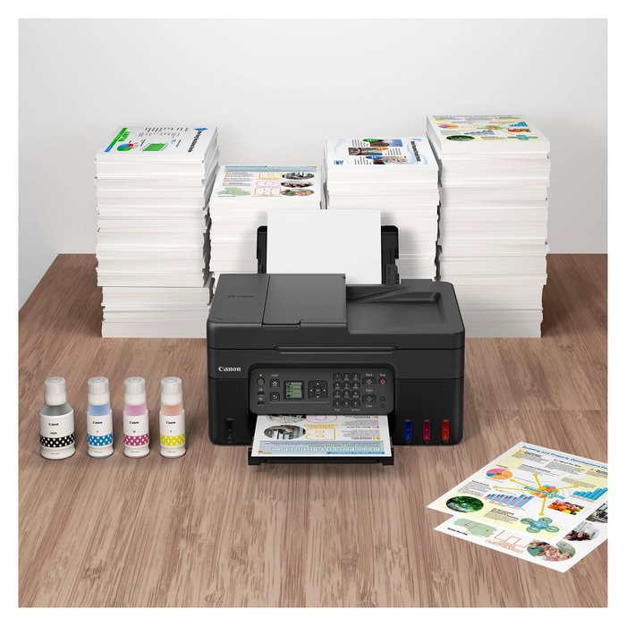 Canon G4570 Megatank Impresora Multifunción 4 en 1 Inyección de Tinta Color Wi-Fi ADF Negro