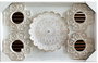 DKD Home Decor Set de 5 Espejos de Cristal Decape Blanco y Dorado