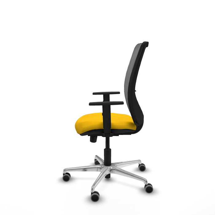PIQUERAS Y CRESPO Silla de oficina Zulema con mecanismo Sincro/Traslack, Amarillo y Gris
