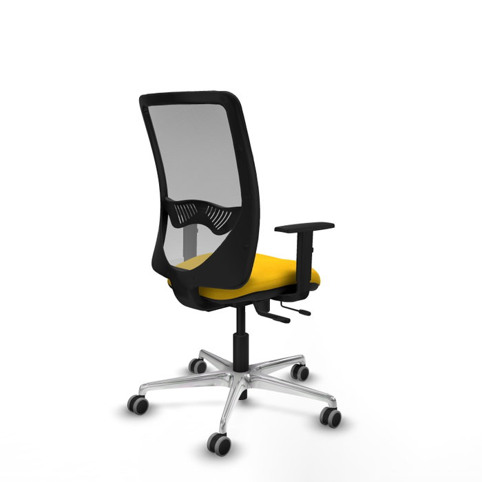 PIQUERAS Y CRESPO Silla de oficina Zulema con mecanismo Sincro/Traslack, Amarillo y Gris