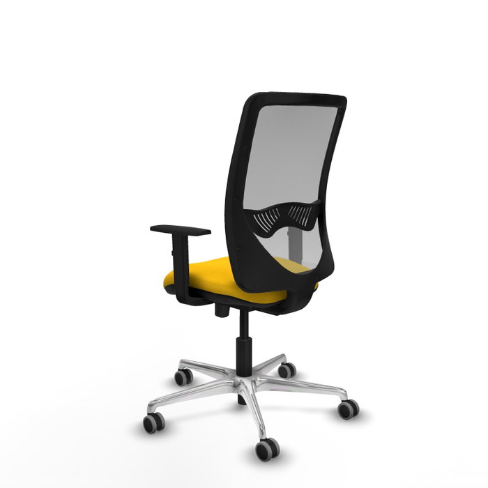 PIQUERAS Y CRESPO Silla de oficina Zulema con mecanismo Sincro/Traslack, Amarillo y Gris