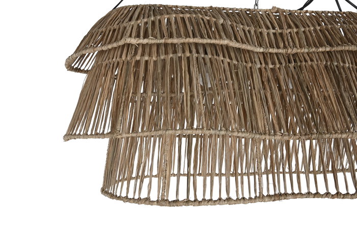 DKD Home Decor Lámpara de Techo de Fibras Naturales 141x55x40 cm