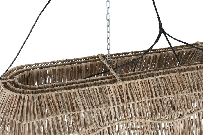 DKD Home Decor Lámpara de Techo de Fibras Naturales 141x55x40 cm