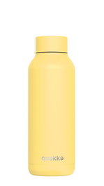 QUOKKA Botella Termo de Acero Inoxidable 510 ml para Agua Caliente y Fría - Color Amarillo Claro Sólido