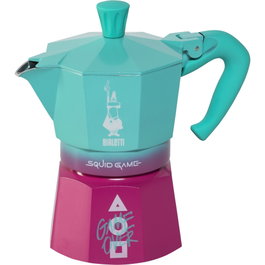 Bialetti Moka Express Squid Game 3TZ, 3 tazas, Silver / Black