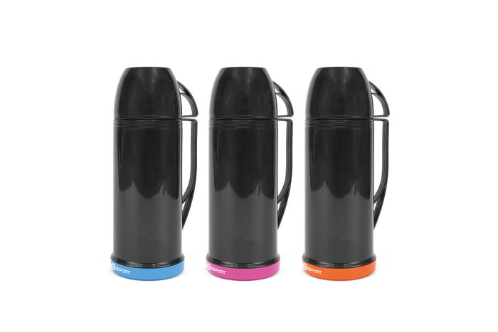 Thermosport Termo de Plástico con Taza 1.80L O/P/B - 13.6 x 33.1 x 15.3 cm (6 Unidades)