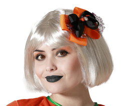 Atosa Pinza de Pelo con Fantasma Blanco Naranja para Disfraces Infantiles