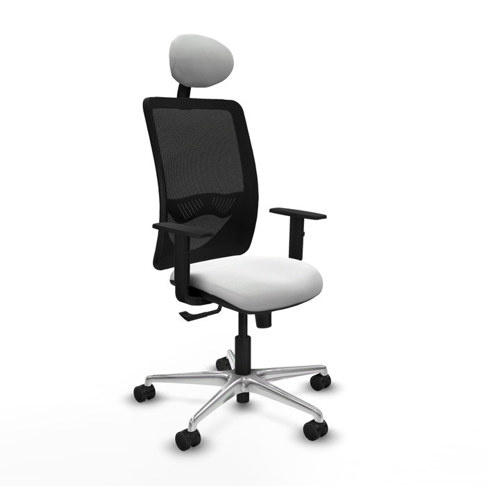 PIQUERAS Y CRESPO Silla de oficina Zulema con mecanismo Sincro, Blanco y Negro PIQUERAS Y CRESPO Silla de oficina Zulema con mecanismo Sincro, Blanco y Negro