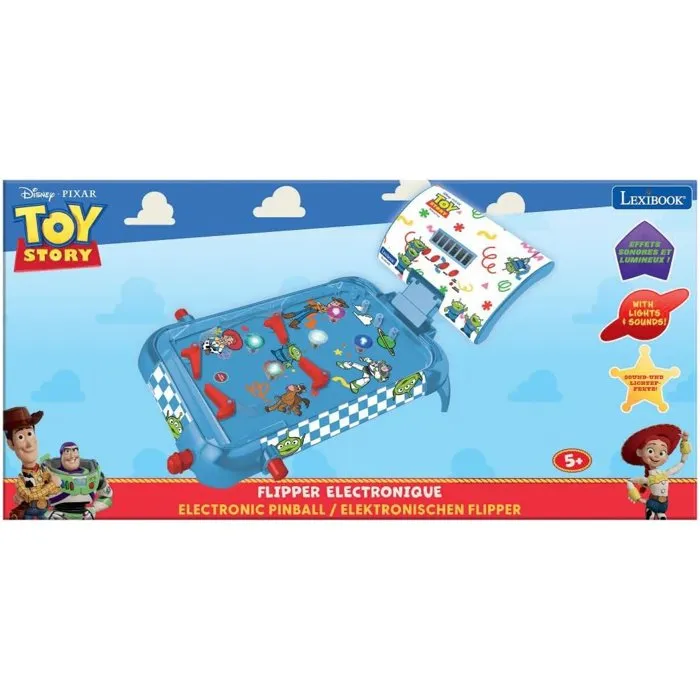 Lexibook Máquina de Pinball Electrónica Toy Story con Sonidos, Luces y Pantalla de Puntuación