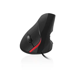 Ewent EW3156 Ratón Vertical Ergonómico Óptico USB Negro y Rojo 1000 DPI 5 Botones