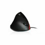 Ewent EW3156 Ratón Ergonómico Vertical para Mano Derecha, 1000 DPI, Negro y Rojo