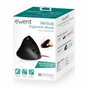 Ewent EW3156 Ratón Ergonómico Vertical para Mano Derecha, 1000 DPI, Negro y Rojo