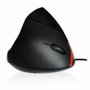 Ewent EW3156 Ratón Ergonómico Vertical para Mano Derecha, 1000 DPI, Negro y Rojo