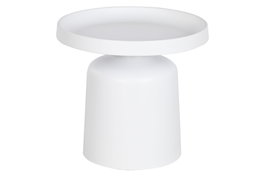 DKD Home Decor Mesita Auxiliar de Metal Blanca