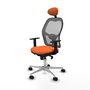 PIQUERAS Y CRESPO Silla de oficina Jorquera con mecanismo Sincro, Naranja y Gris