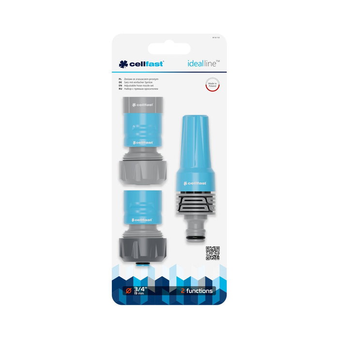 Cellfast Lanza de riego y conectores Cellpro 6 bar, 2 funciones, ¾ pulg Cellfast Lanza de riego y conectores Cellpro 6 bar, 2 funciones, ¾ pulg