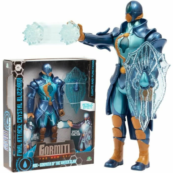 Gormiti Figura articulada Aqu con ataque ligero de Agua - 27 cm