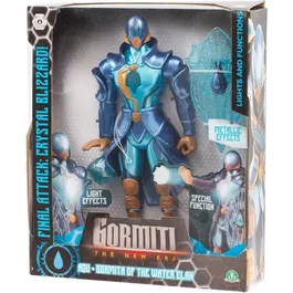 Gormiti Figura Articulada Aqu con Ataque Ligero de Agua GRV071, 27 cm, a partir de 4 años