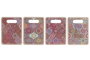 DKD Home Decor Salvamanteles Mandala 18x24x0,7cm Multicolor Dorado Surtido de 4