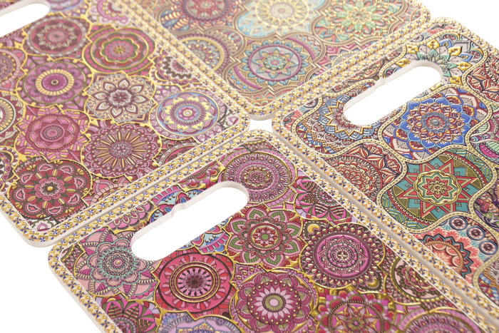 DKD Home Decor Salvamanteles Mandala 18x24x0,7cm Multicolor Dorado Surtido de 4