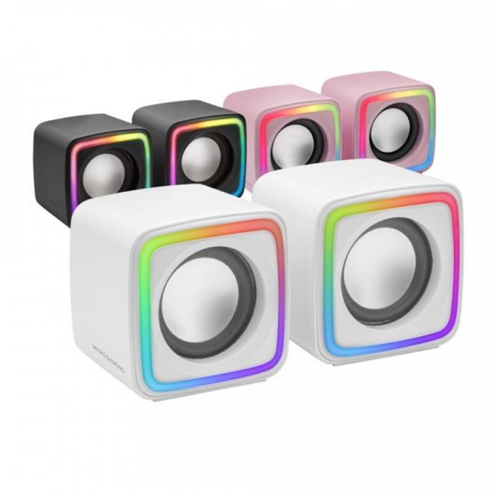 Mars Gaming MSCUBEW Altavoces Gaming RGB 8W Blanco